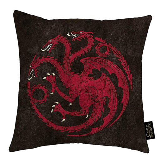 Game Of Thrones House Targaryen Square Cushion - Here For Everything